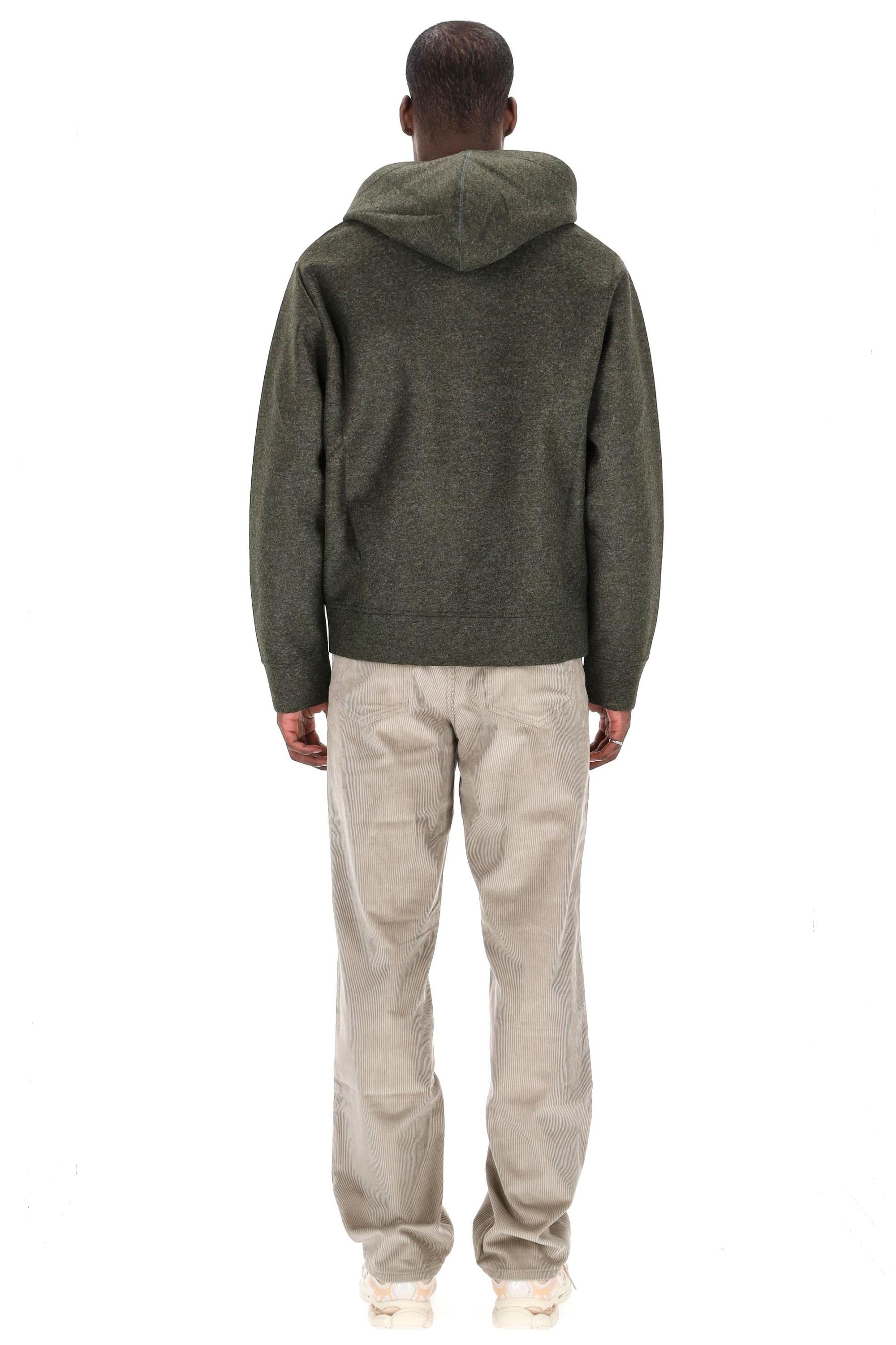 A.P.C. Giubbotto in misto lana con interno in neoprene PSAFU-M27993 KAF-VERT FONCE 