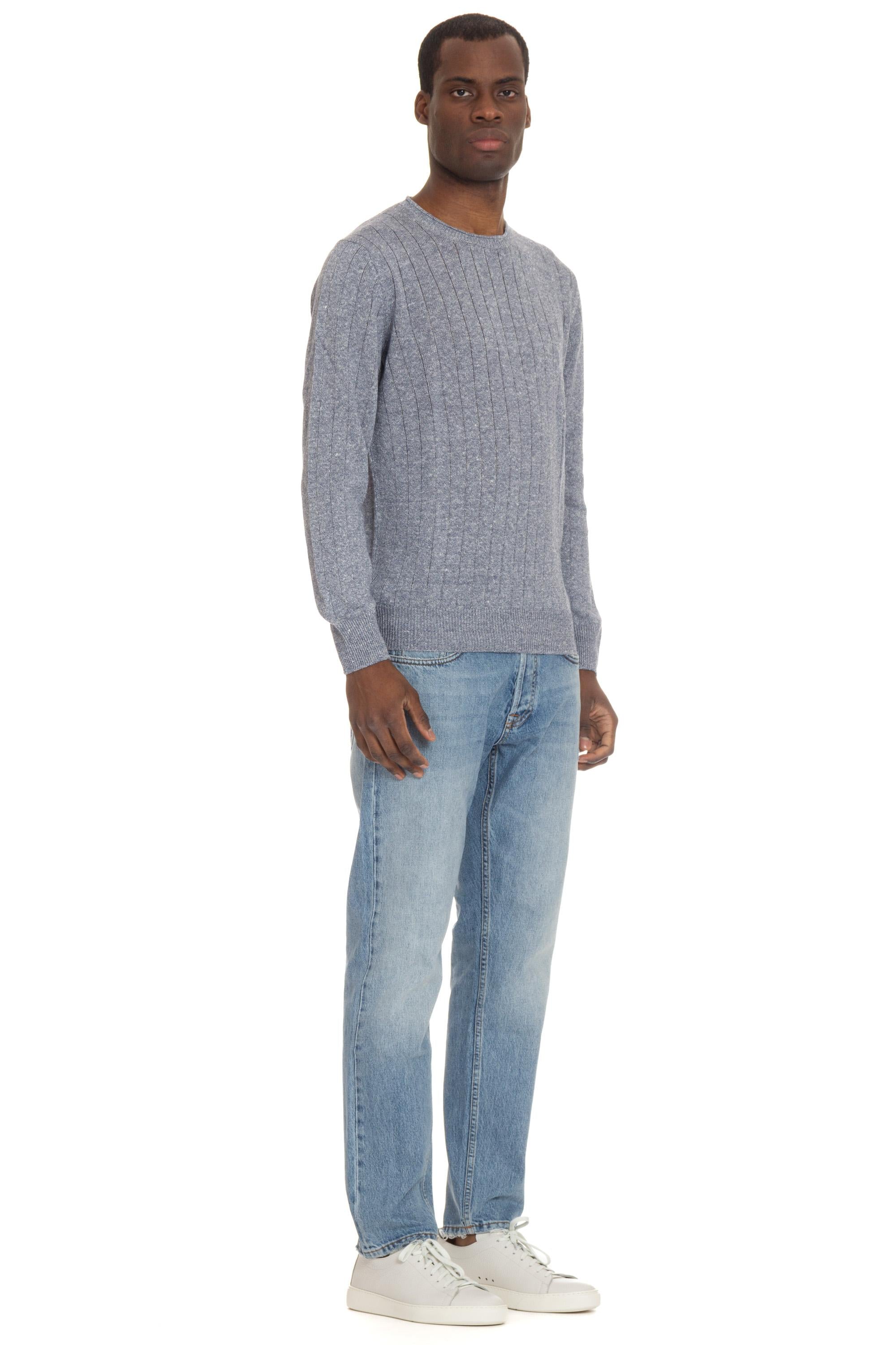 Maglia in lino-cotone melange con rollino 23190 18634/2 570 Gran Sasso 