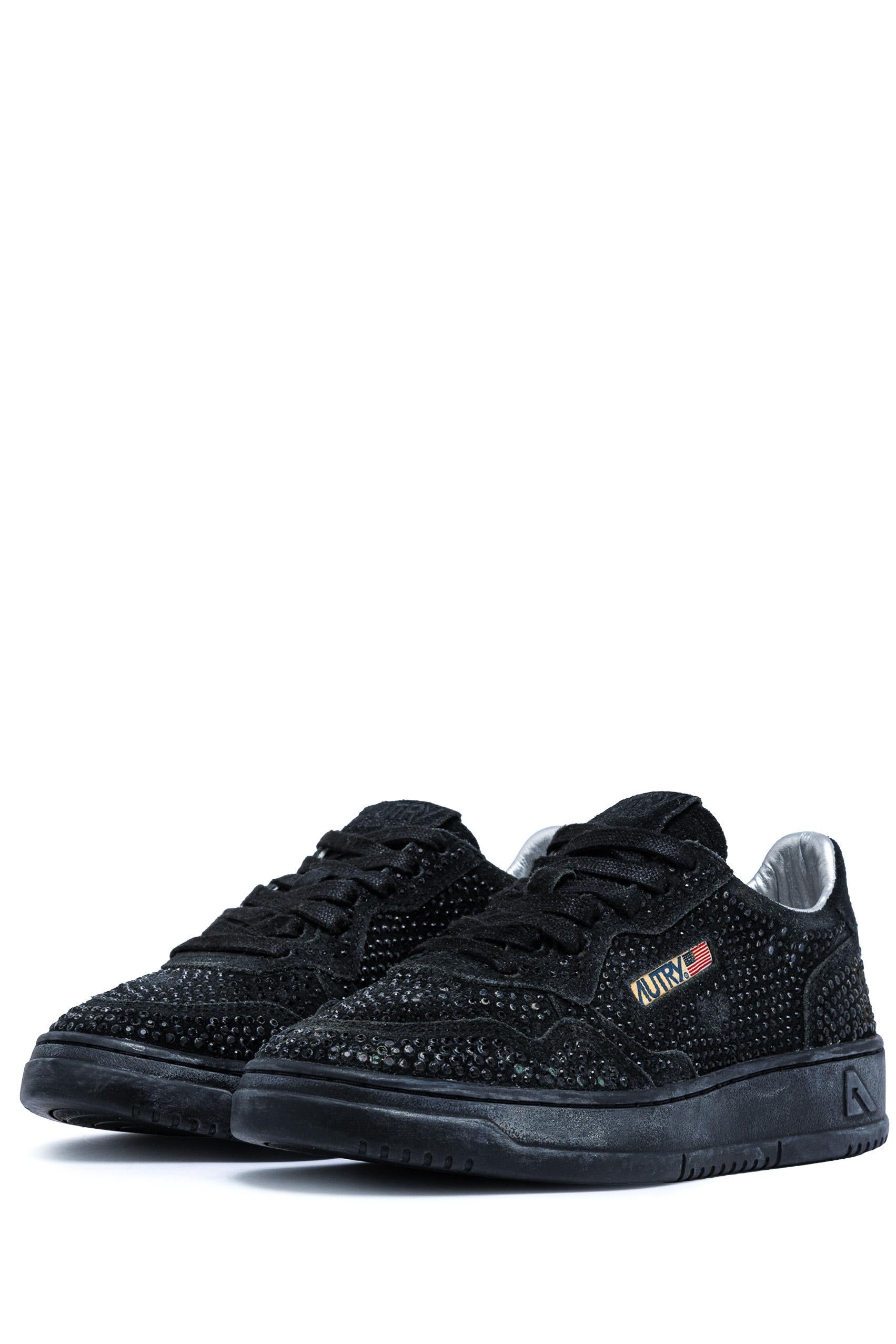 Autry Sneakers donna Medalist 'Crystal' in micro strass AULW NA02 BLACK 