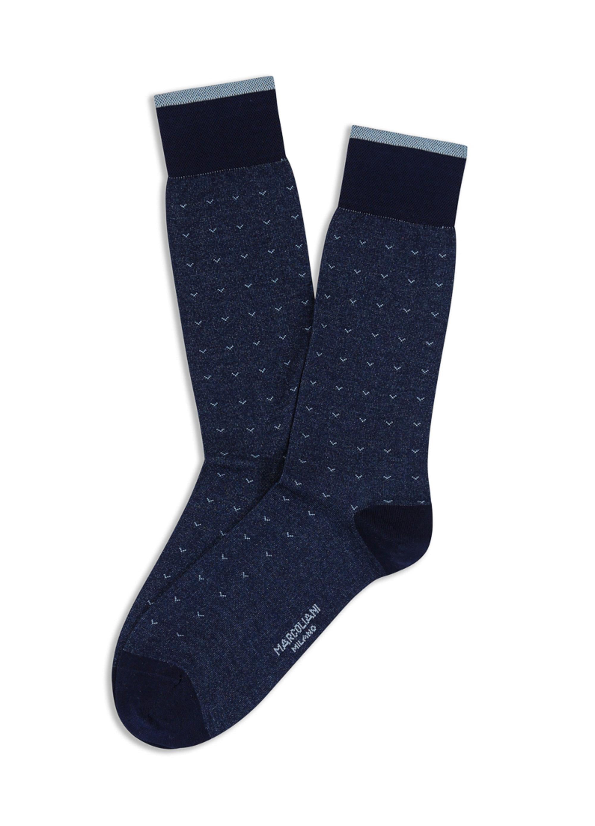 Calza in cotone micro fantasia MAR4540L 001 Marcoliani 