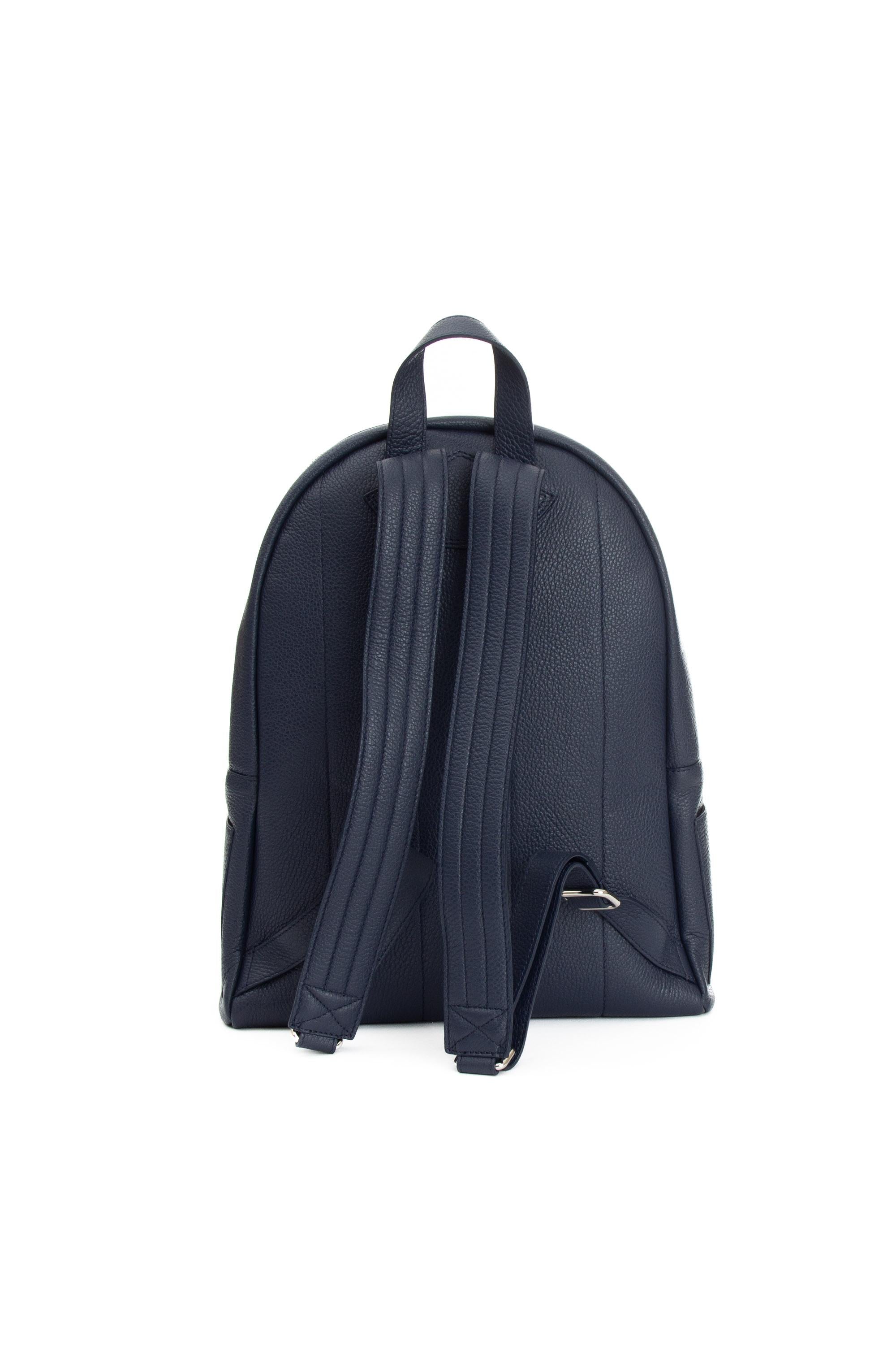 Zaino in pelle martellata P00711_MIC/2 NAVY Orciani 