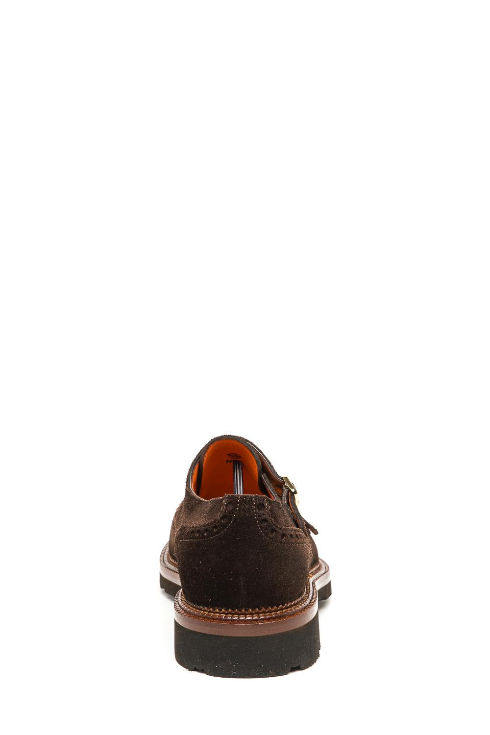 Santoni Scarpa doppia fibbia in camoscio MCC019160JL4GRVR T50 