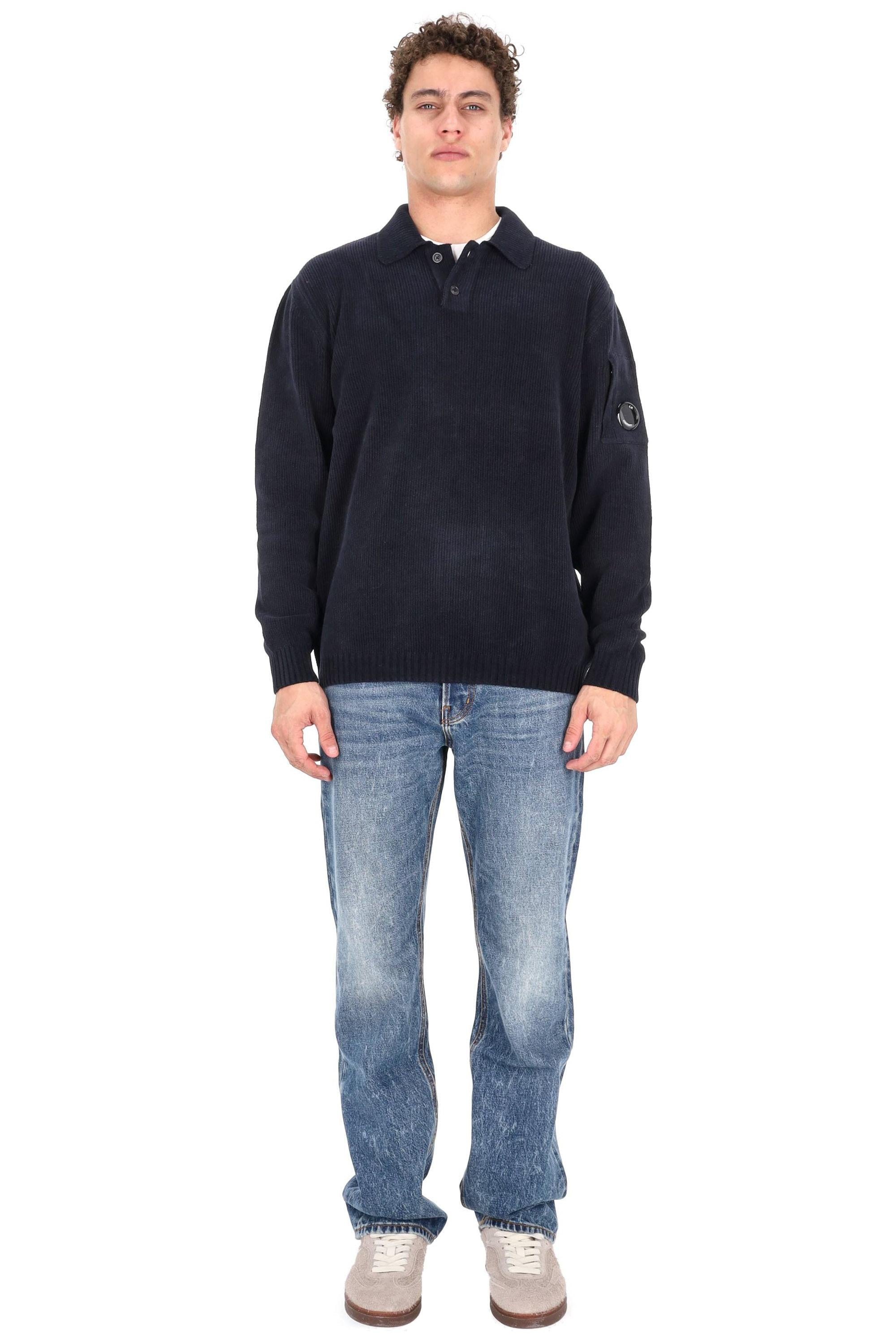 CP Company Polo-felpa in ciniglia di cotone MKN021A00-5558G 888 