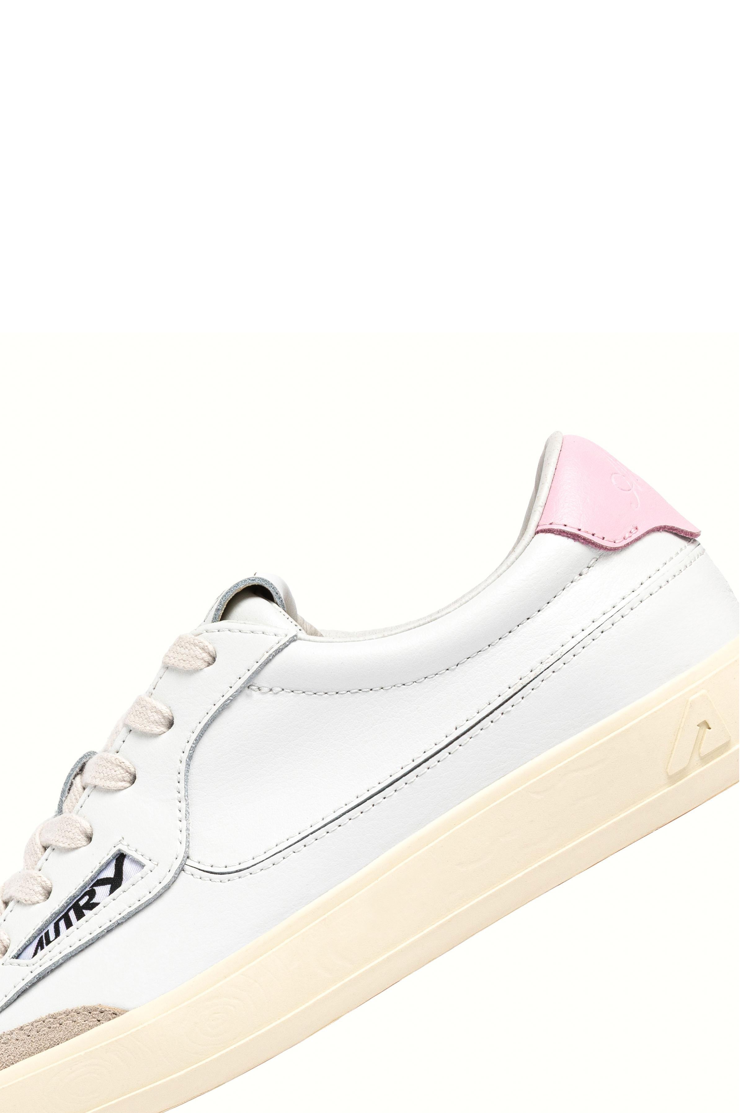 Autry Sneaker donna Windscape in pelle con talloncino rosa SCLW UK04 WHT/FAIRYTALE 