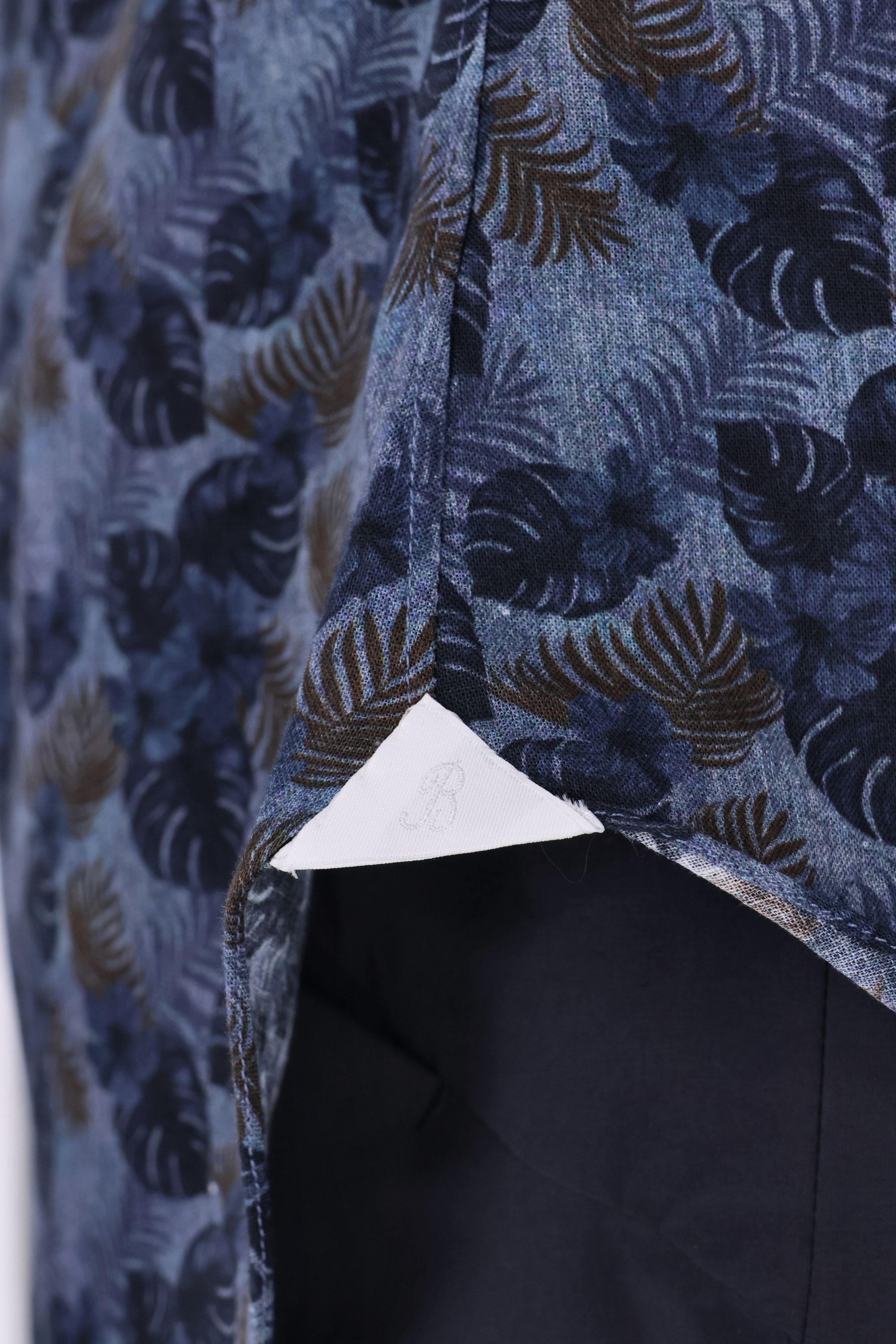 Barba Camicia sartoriale in lino fantasia floreale linea Dandylife LIU13P0147117.U 0001 