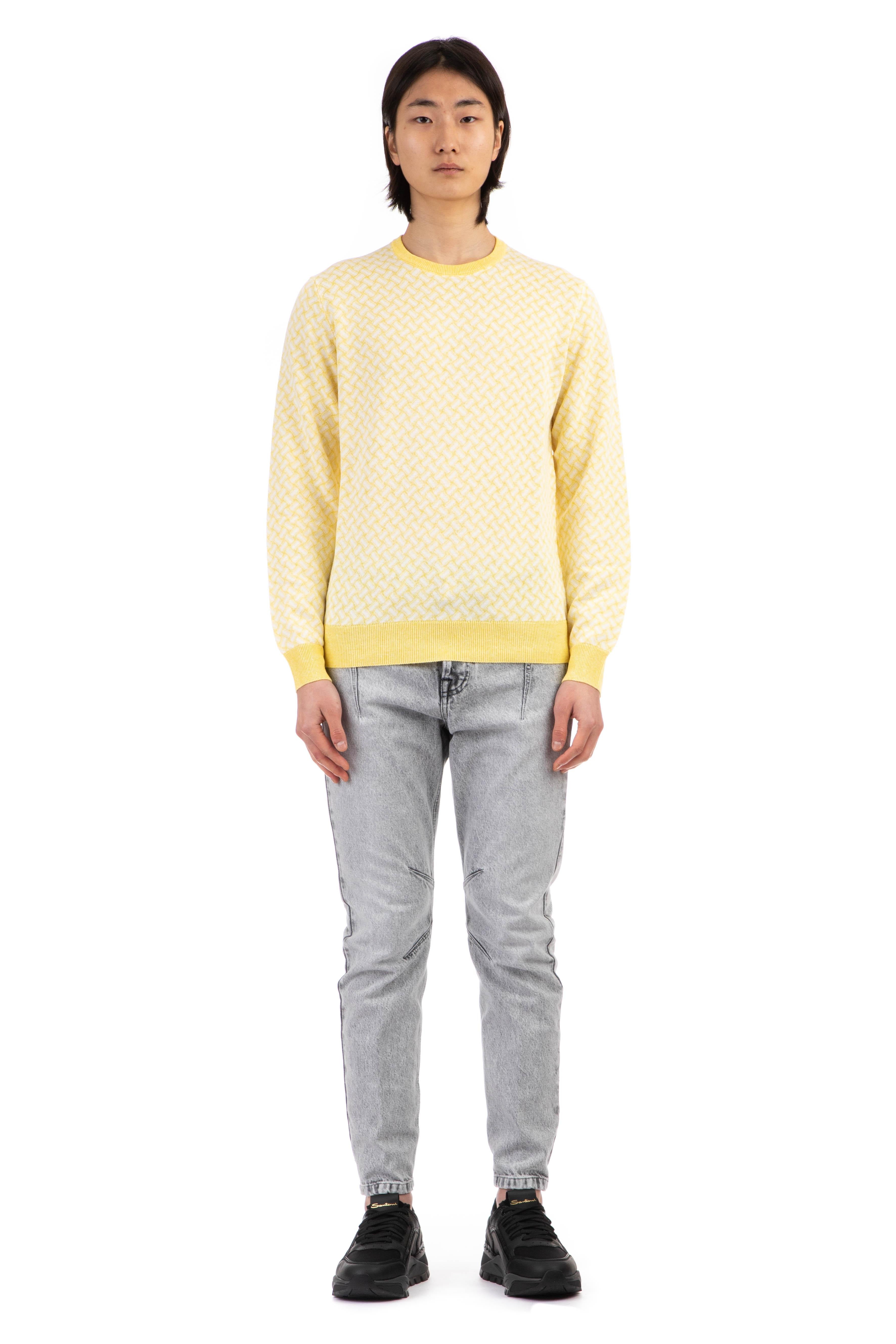 Drumohr Maglia girocollo in lino-cotone biscottino D9LZ113N/2 B03 
