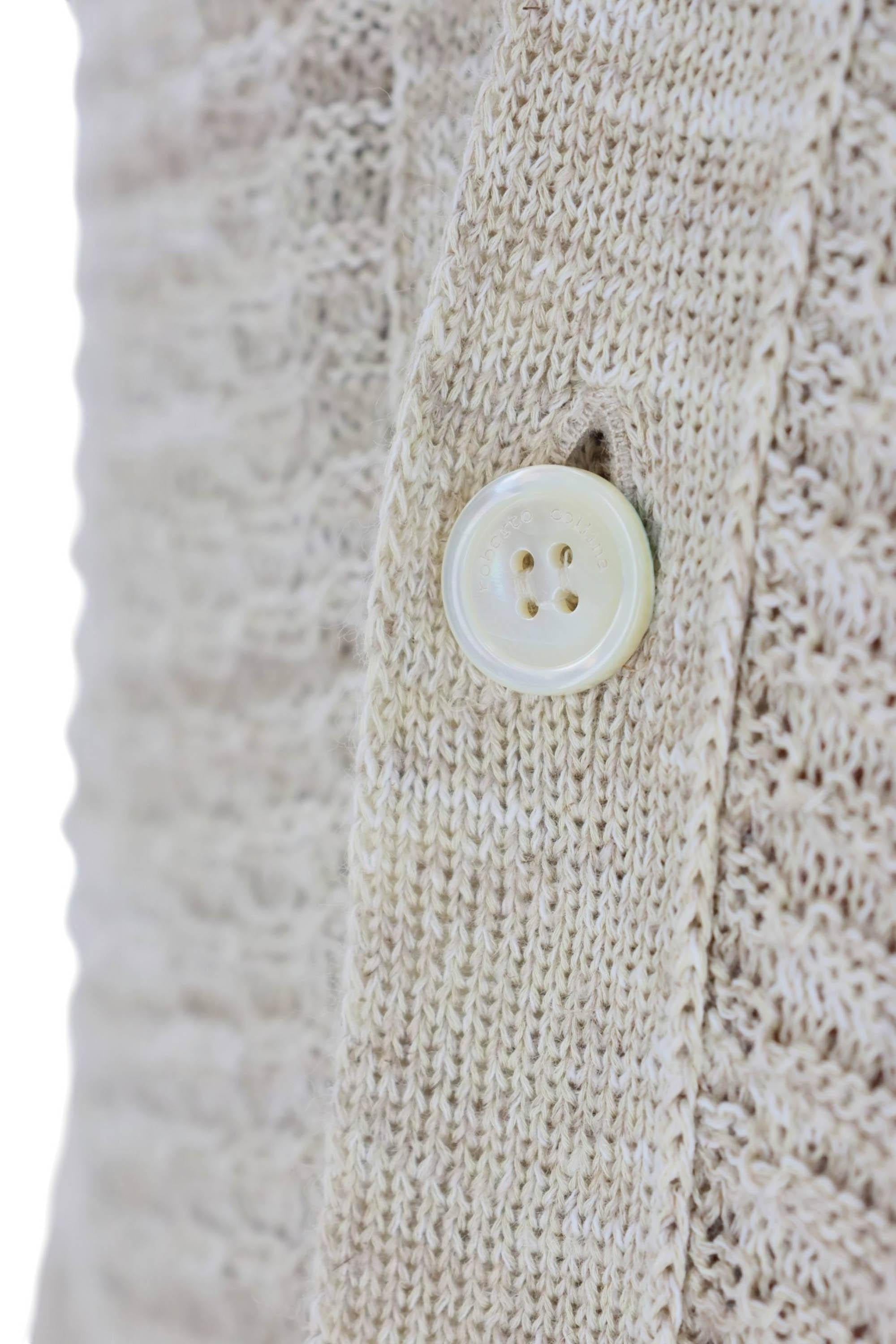 Roberto Collina Cardigan tramato in cotone-lino MYA28110 23 