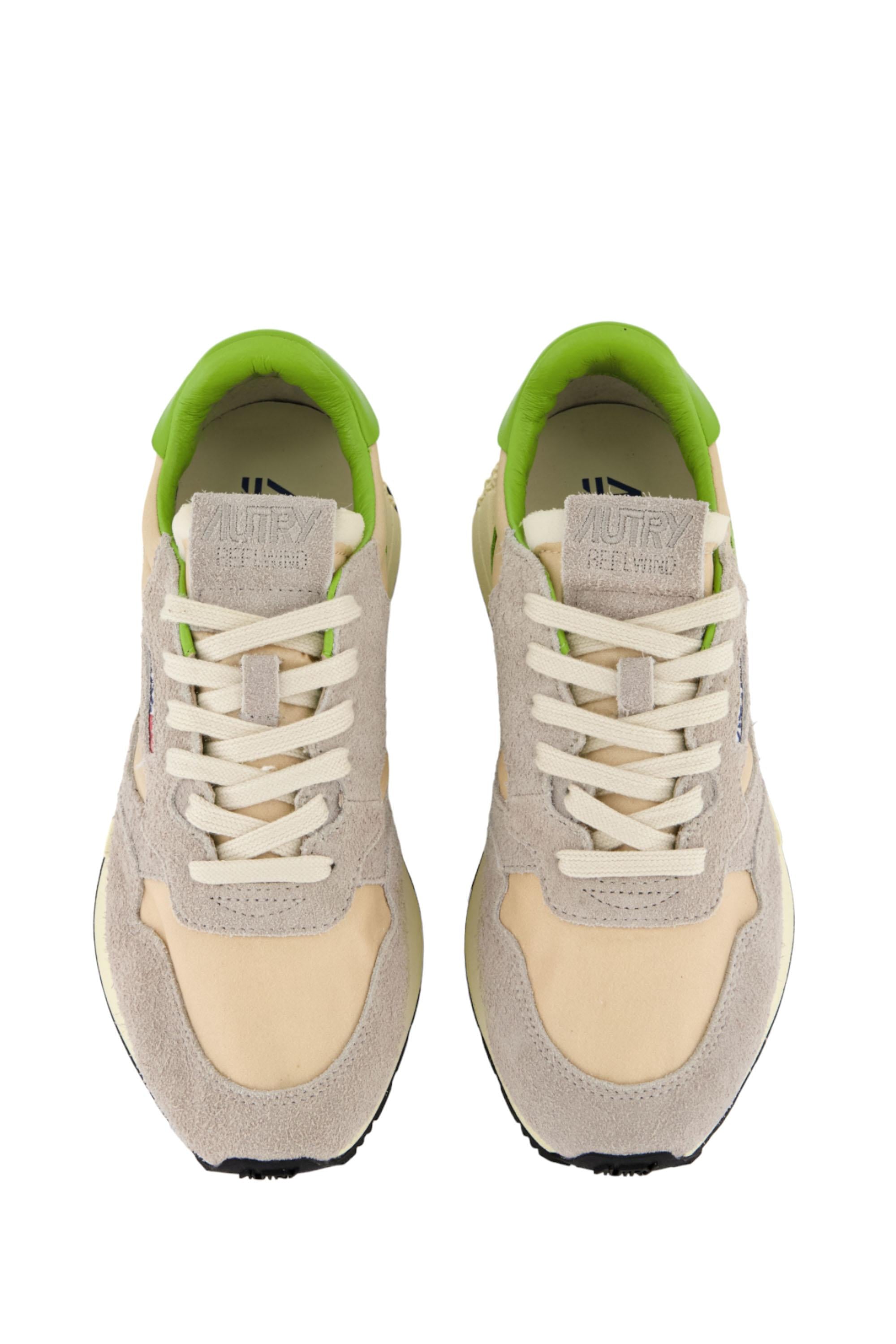 Autry Running donna Reelwind in nylon e camoscio WWLW HN03 ANTLP/PRTGR 