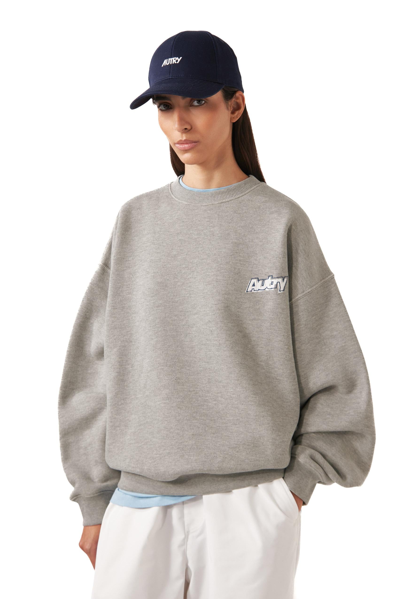 Autry Felpa girocollo in cotone con logo SWPX 035D JERS DK MEL 