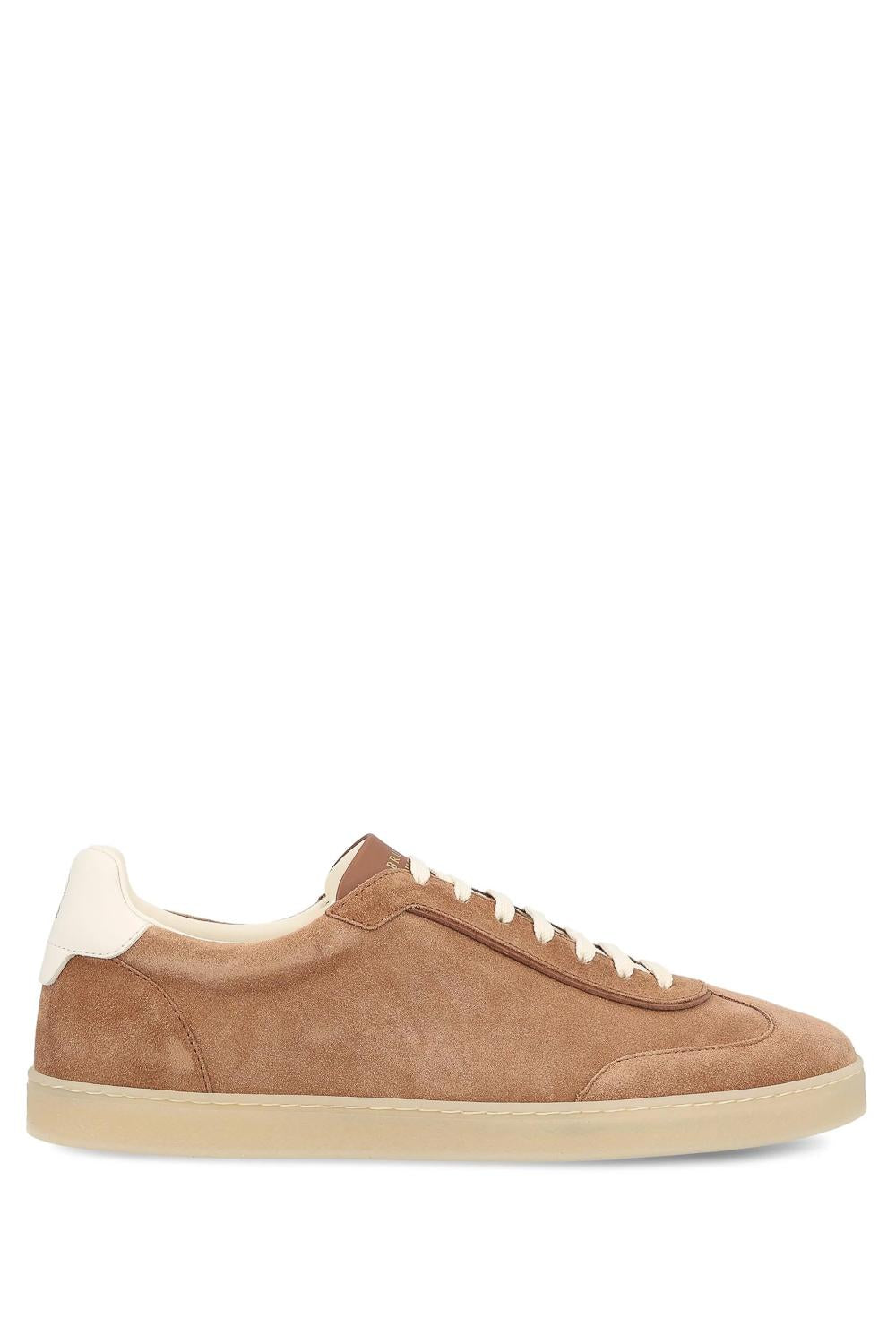 Brunello Cucinelli Sneaker in camoscio con tag in pelle 252MZUSGGJ336 CYM06 