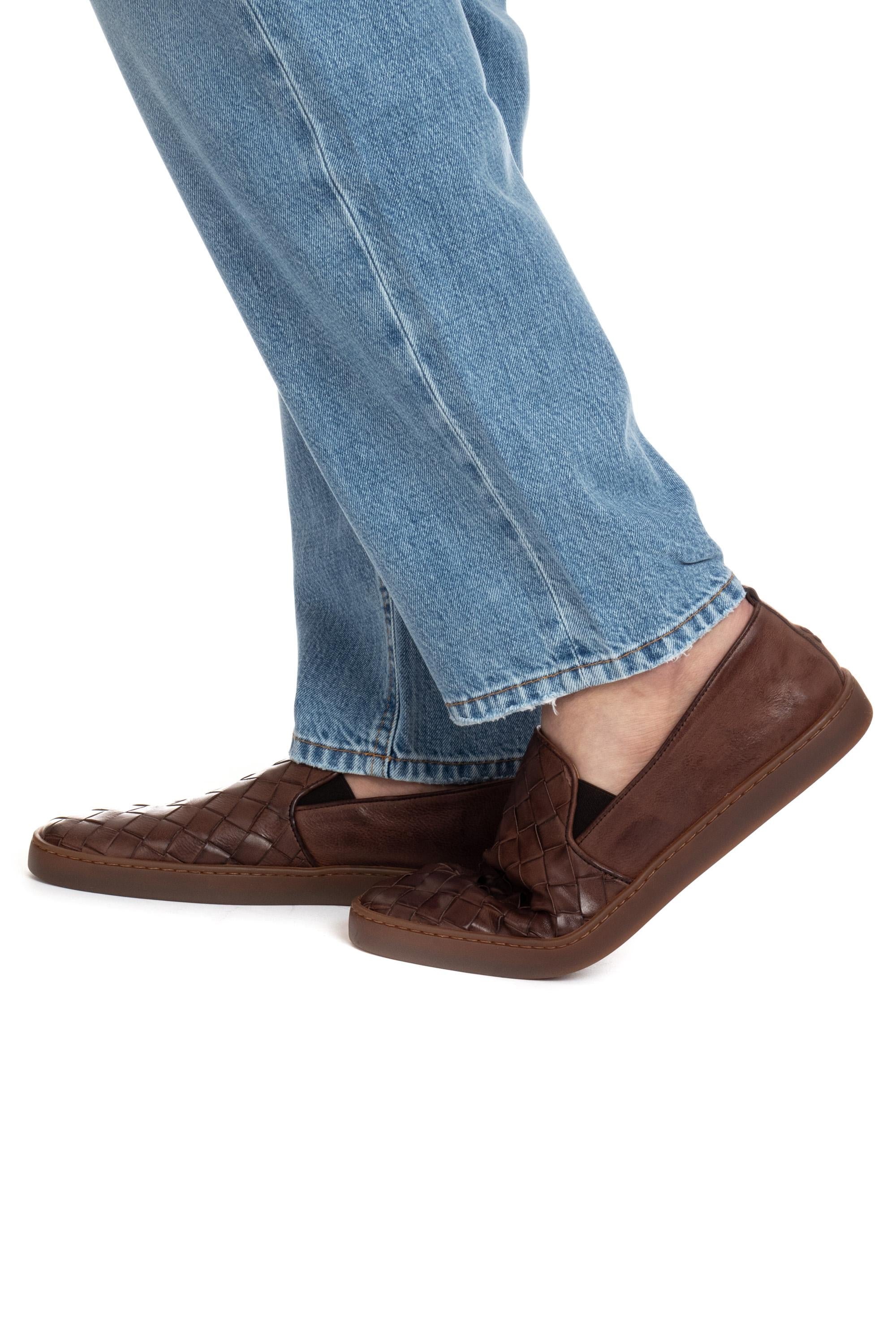 Henderson Slip on artigianale intrecciata in pelle mod. Antiparos ANTIPAROS CASTAGNA 
