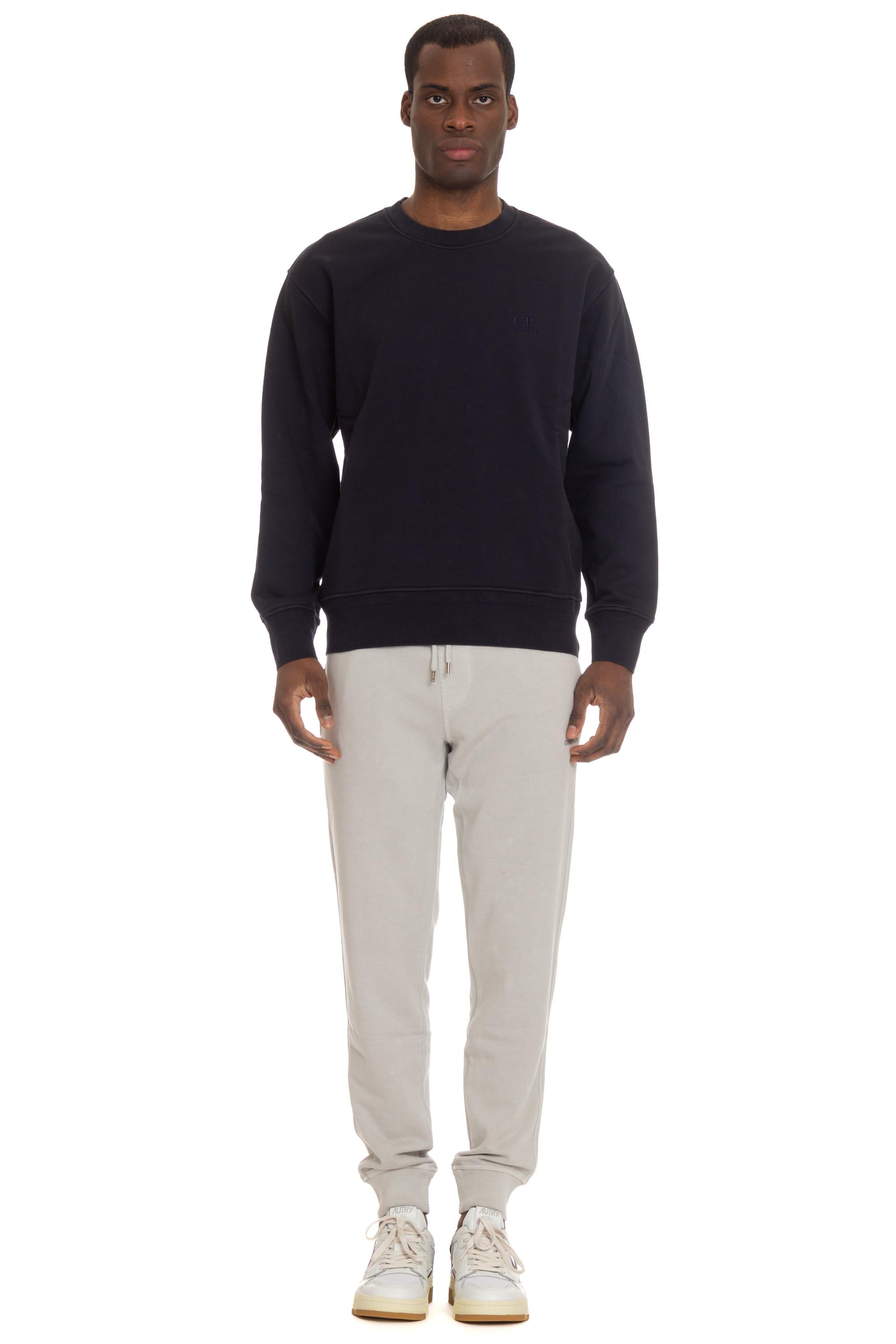 Felpa girocollo in cotone con logo CMSS098B-110044G 888 CP Company 