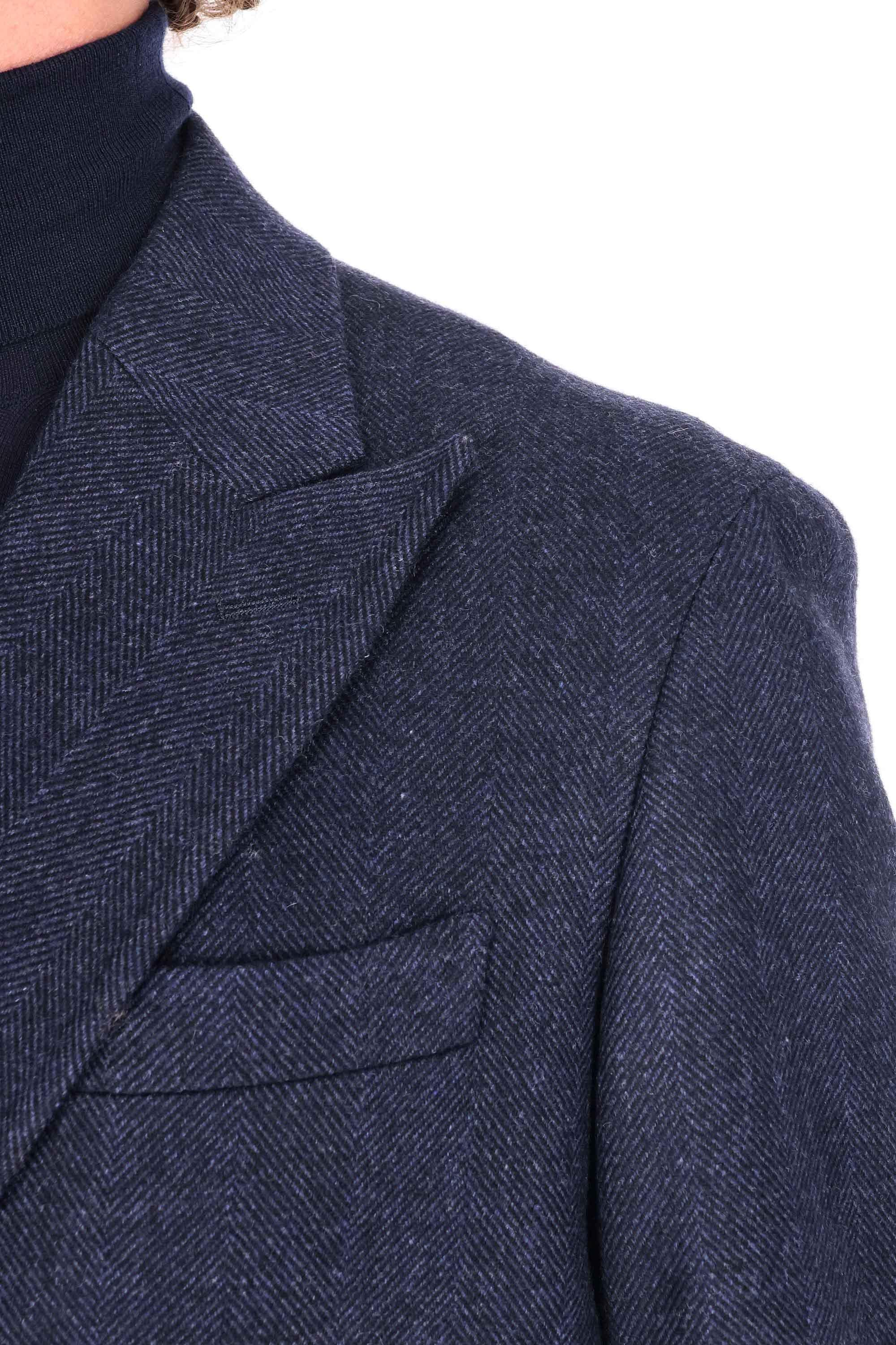 Barba Cappotto doppiopetto pura lana a resca COAT 43081 0001 