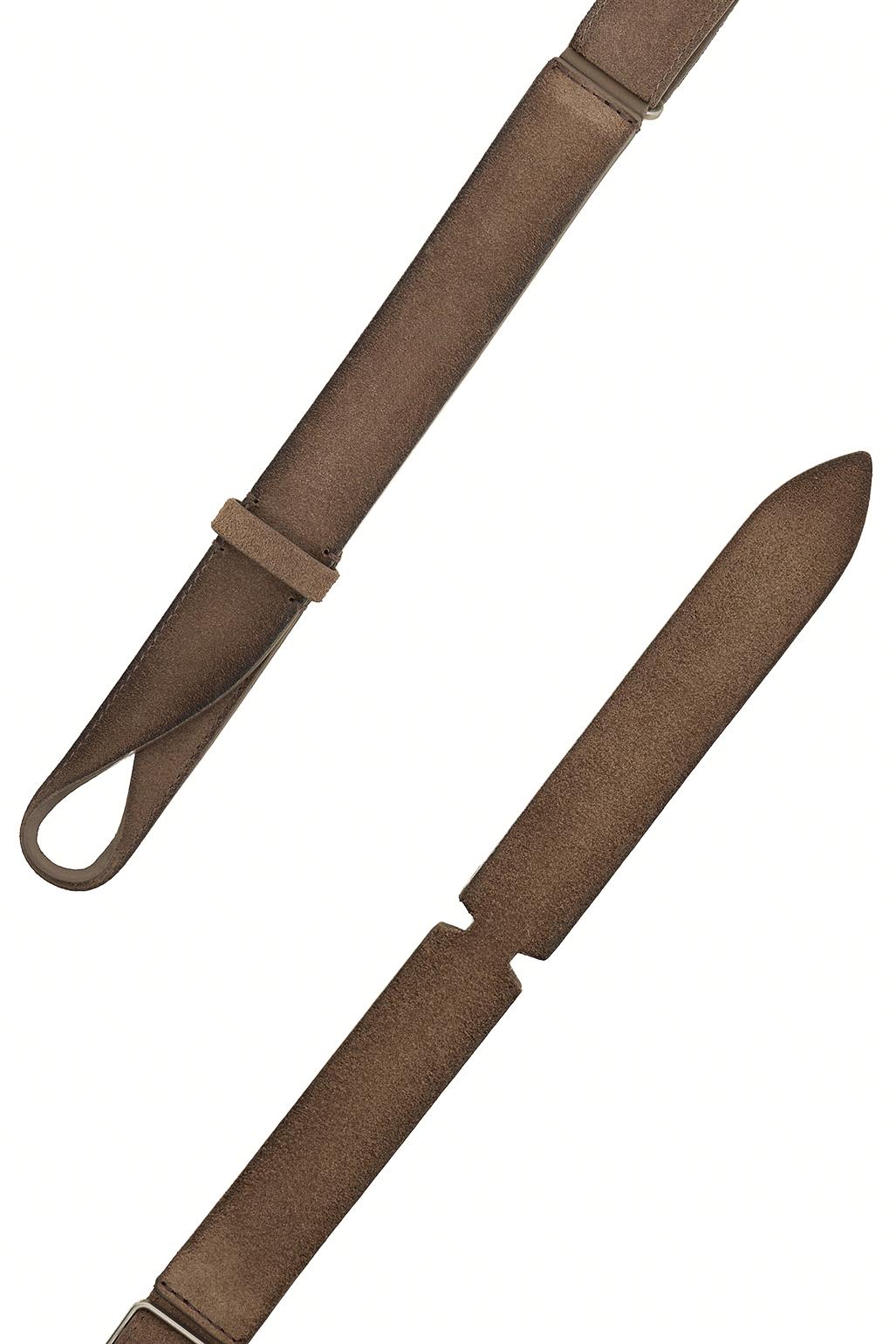 Orciani Cintura senza fibbia in camoscio anticato NB0053-CLO FANGO 