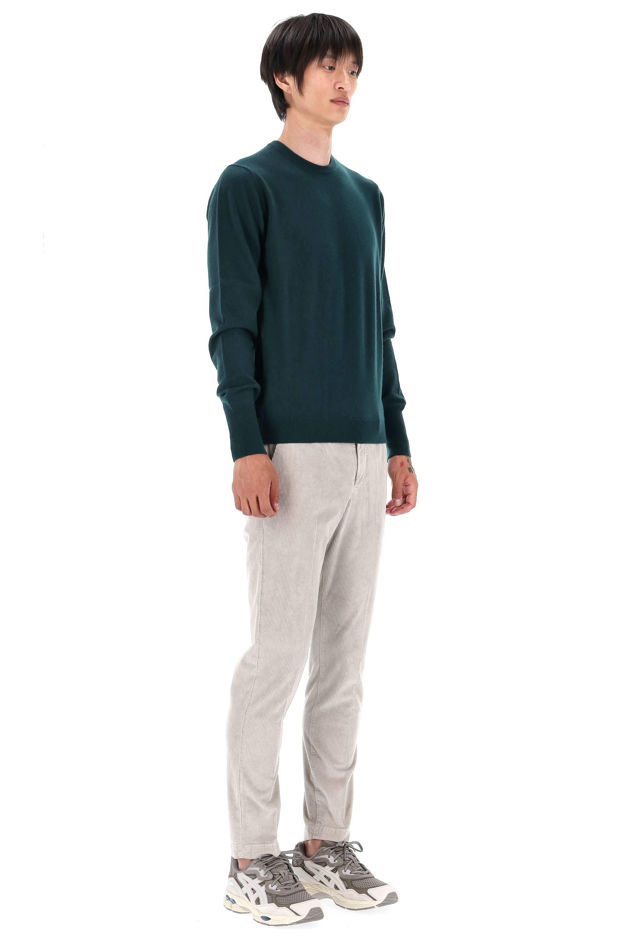 Drumohr Maglia girocollo in puro cashmere tinta unita D1K103L 490 