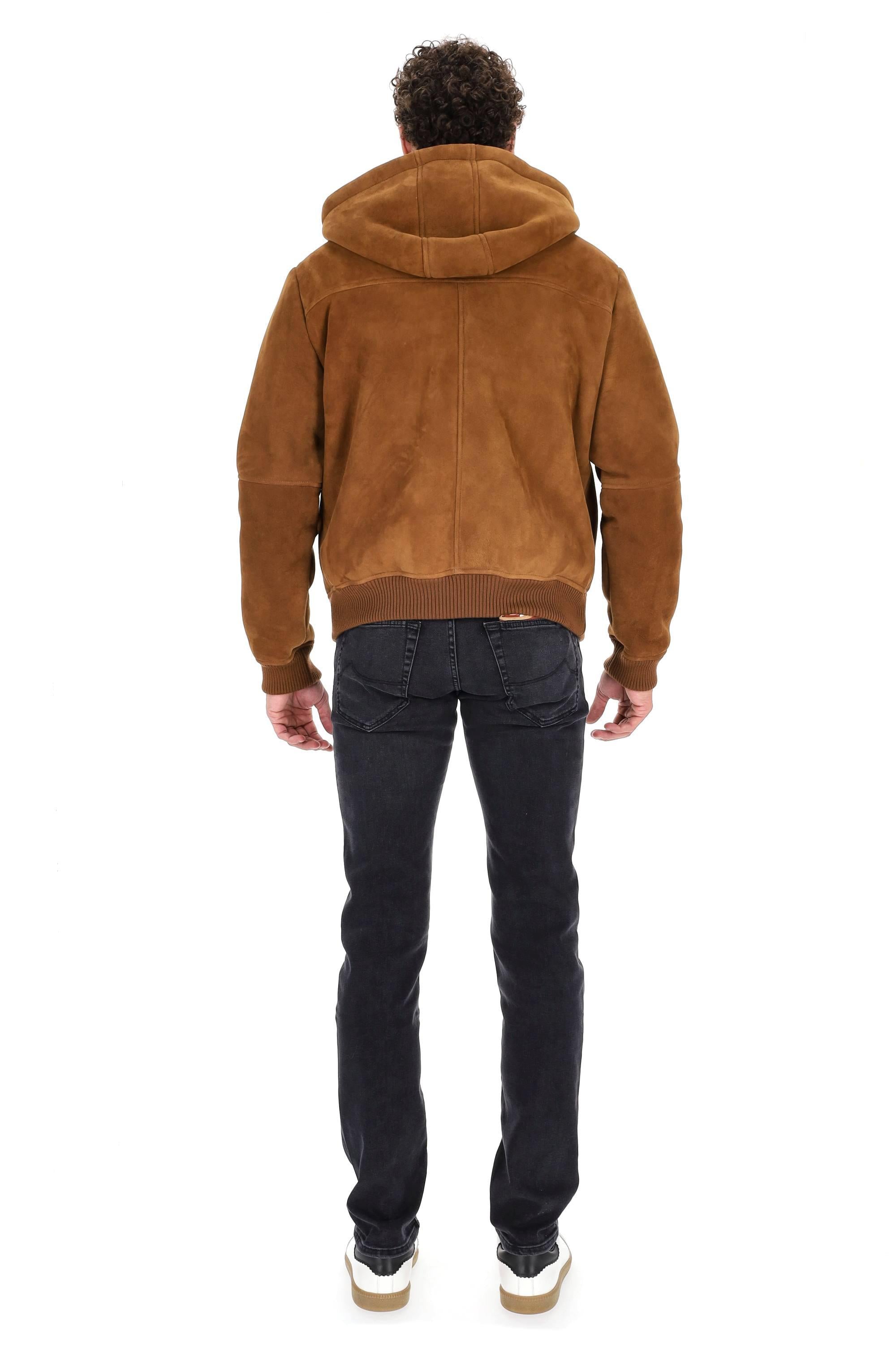 Jacob Cohen Giubbotto bomber in montone con cappuccio JUR_HR081-001-D1375 G01 