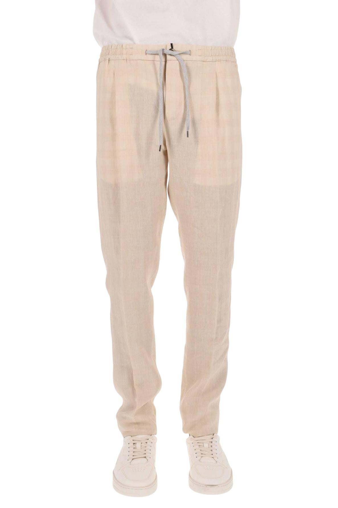 PT Torino Pantalone in lino-seta fancy Slim fit jogger COTSCNZA0CL1 BB68 0030 