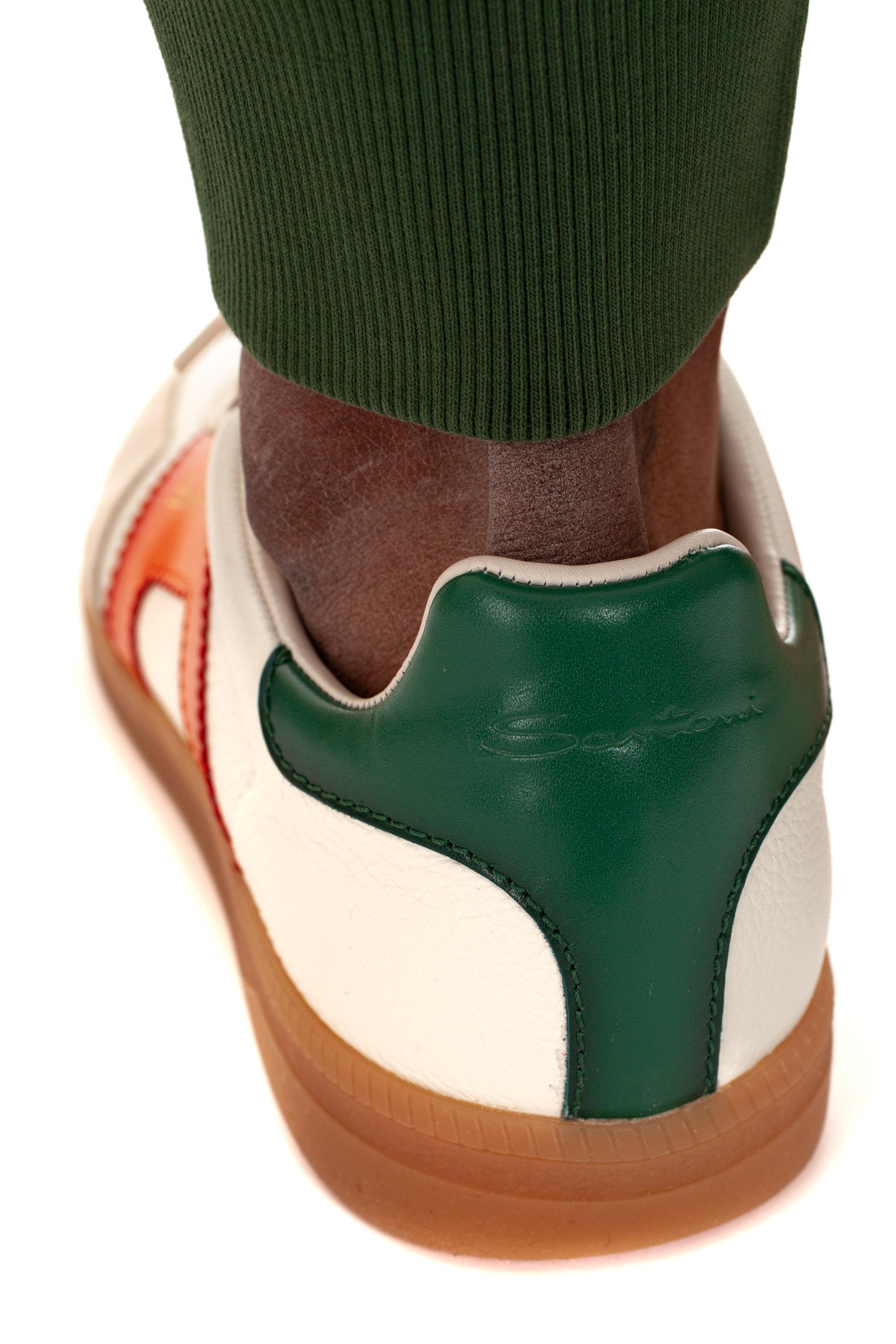 Sneaker in pelle e camoscio mod. Olympic MBPL21965FARCNOC I70 Santoni 