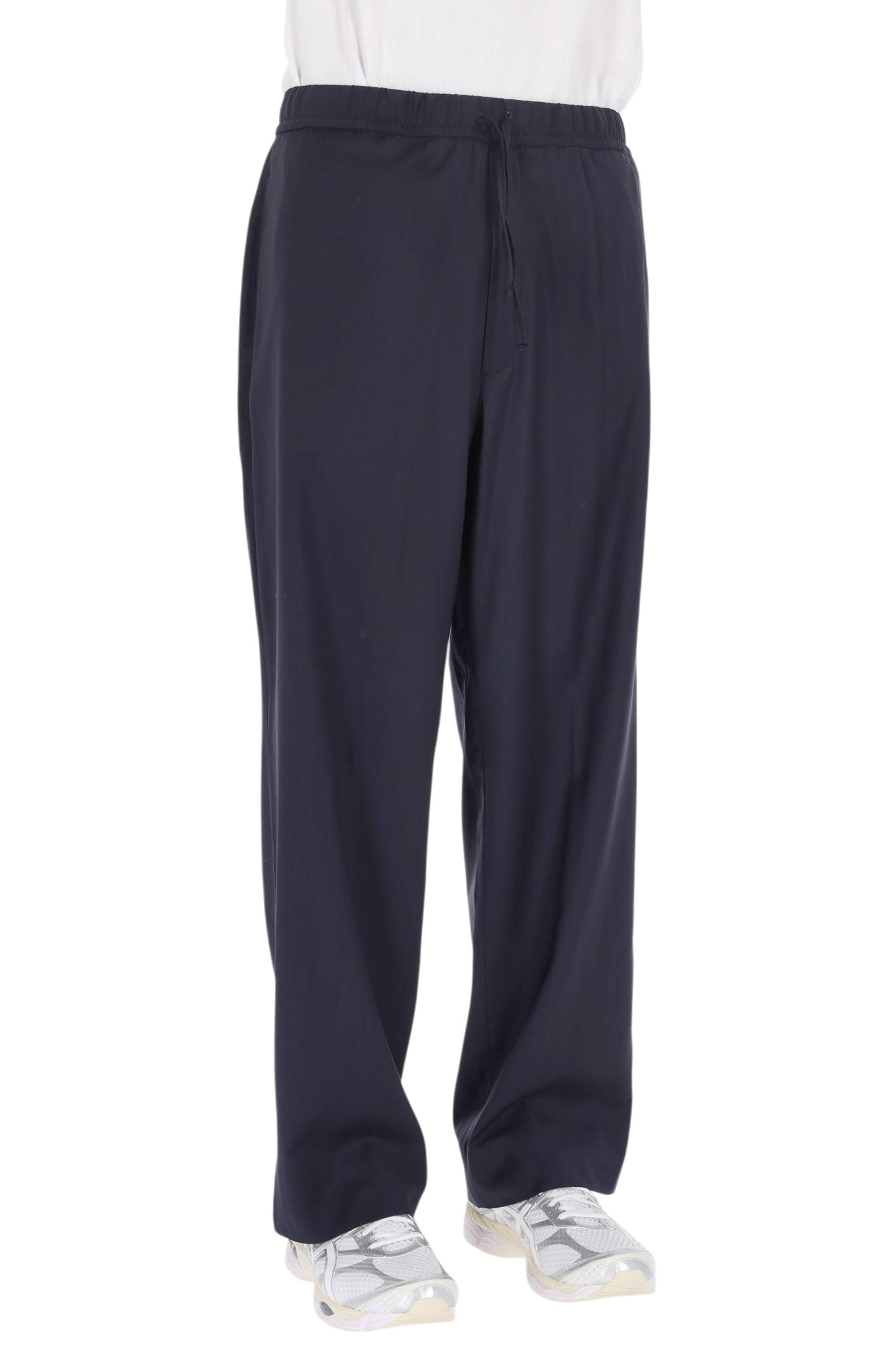 Officine Générale Pantalone in fresco lana super 110's mod. Nilson MTLG451 DARK NAVY 