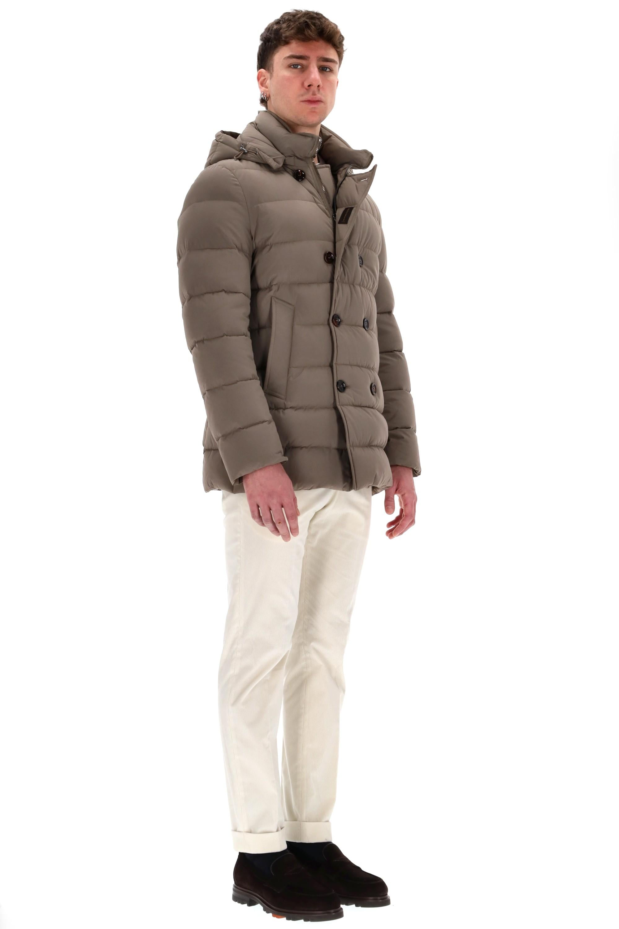 Moorer Piumino doppiopetto in nylon bi-stretch mod. Florio-Kn FLORIO-KN2 NUT 