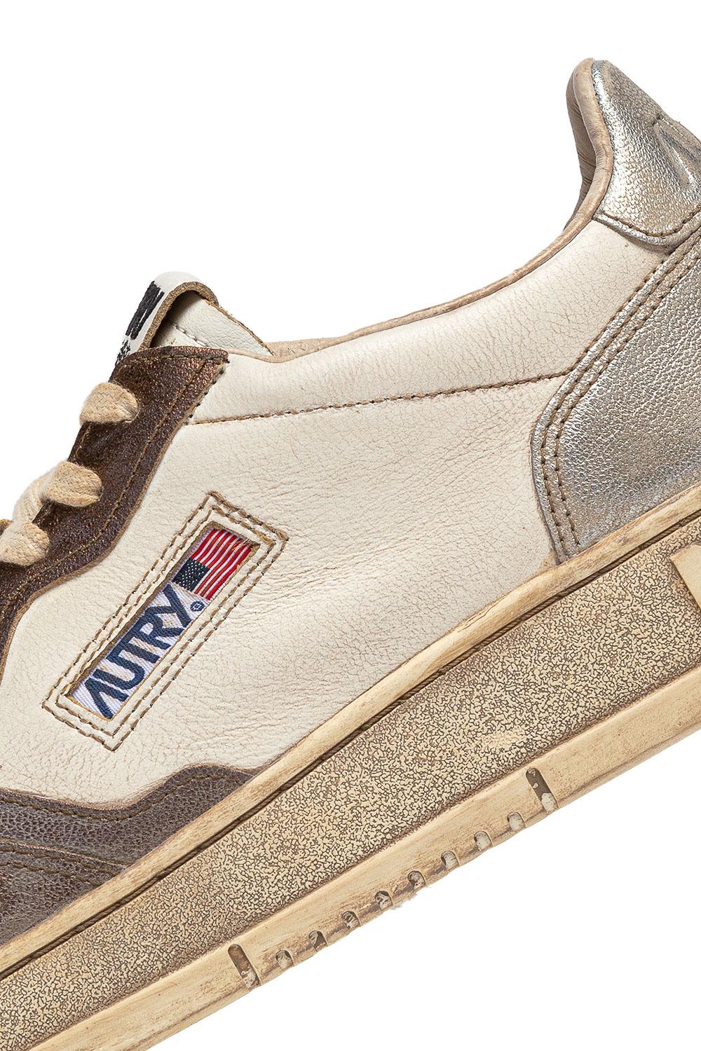Autry Sneaker donna SuperVintage in pelle anticata AVLW MT08 CHOCO/SILV 