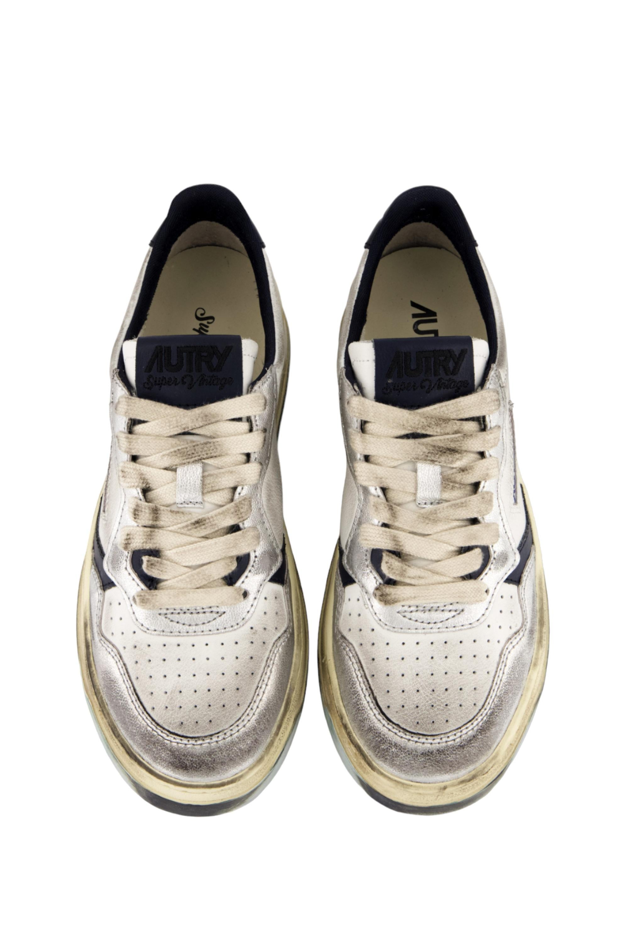 Sneaker donna super vintage in pelle AVLW NF07 SILVER/SPACE Autry 