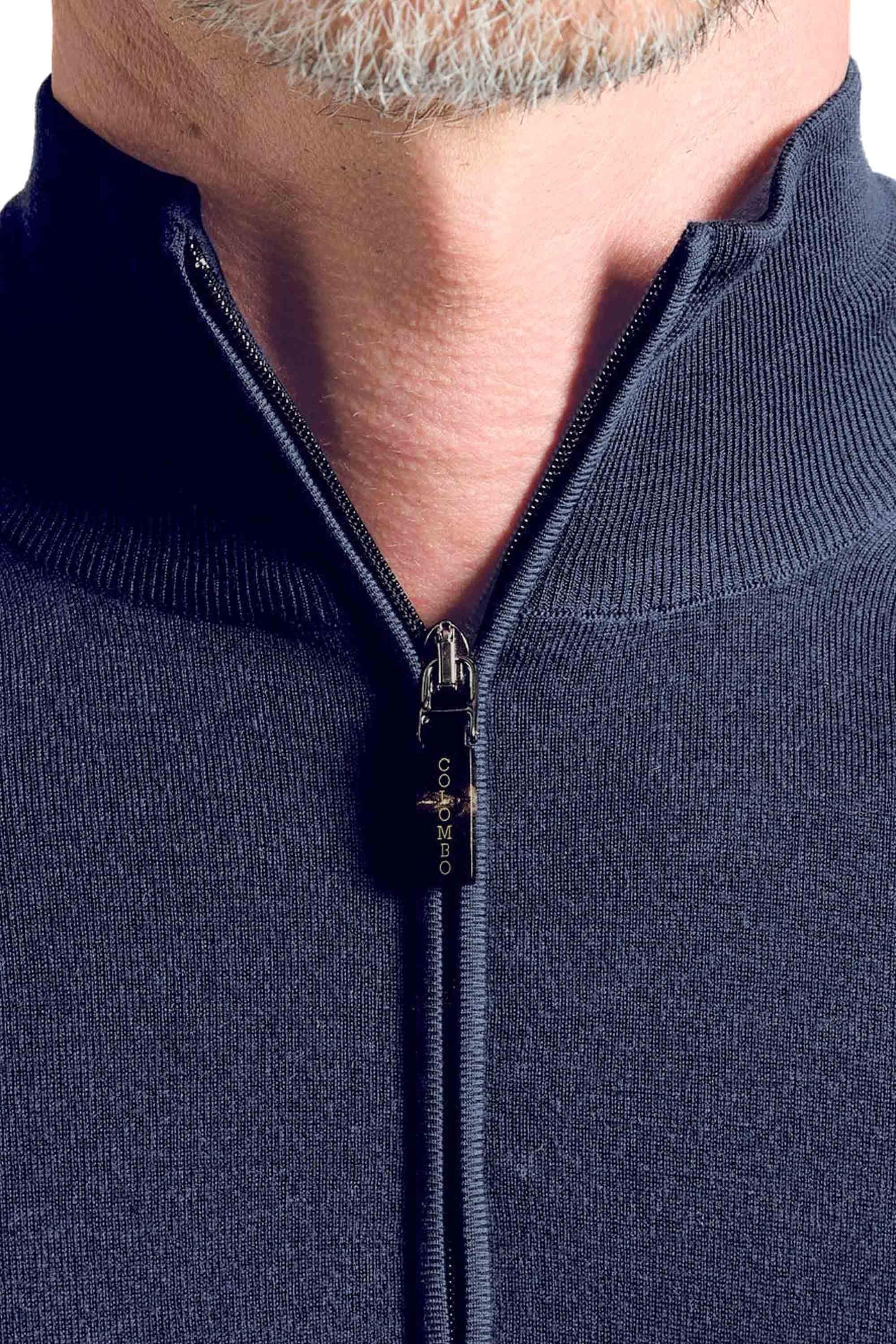 Maglia mezza zip in lana kid wool 12.8 MA00060/N/2-80APL 43000 Colombo 