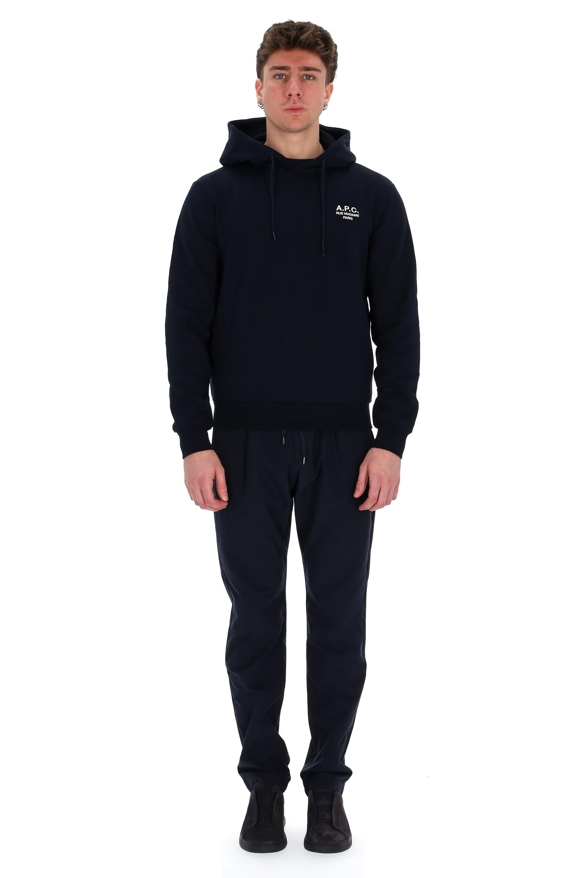 A.P.C. Felpa in cotone con cappuccio classic Rue Madame COHBV-M27914 TIQ 