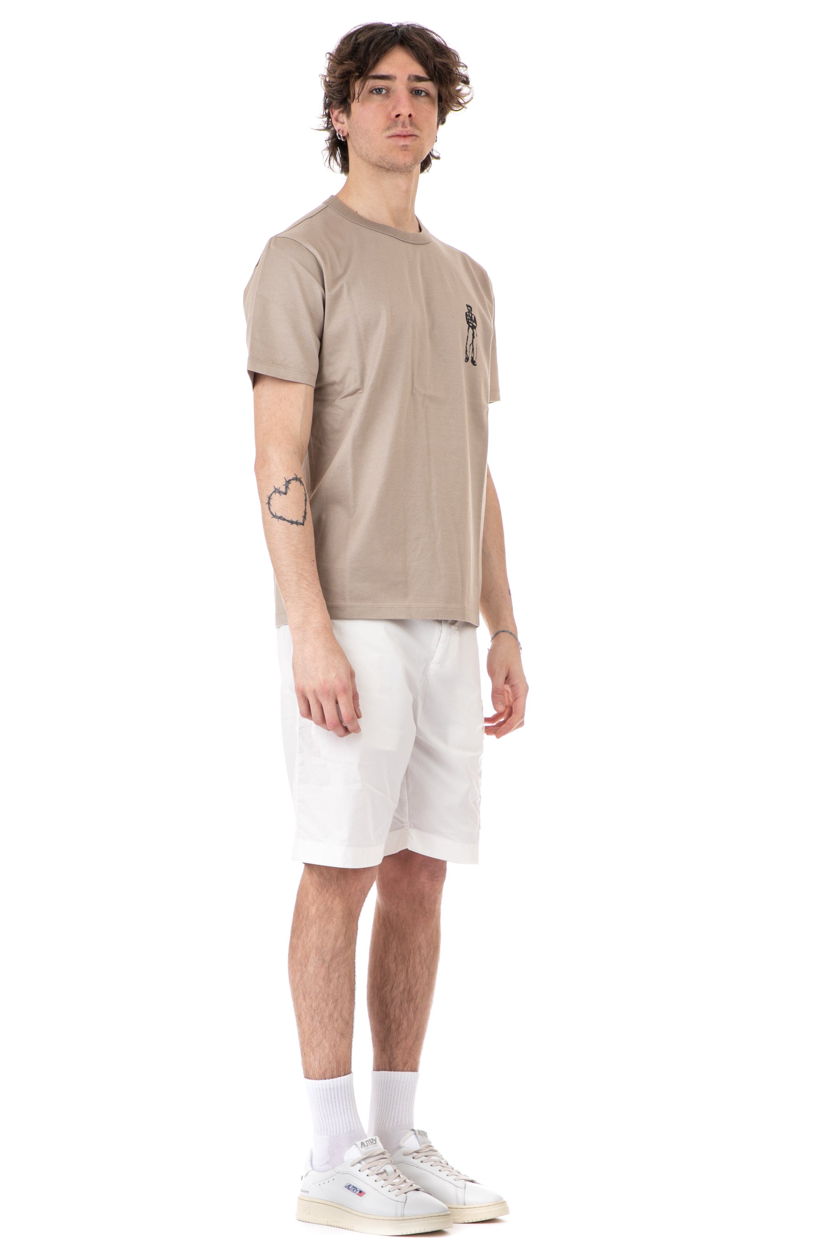 T-Shirt aus Baumwolle mit Matrosen-Print